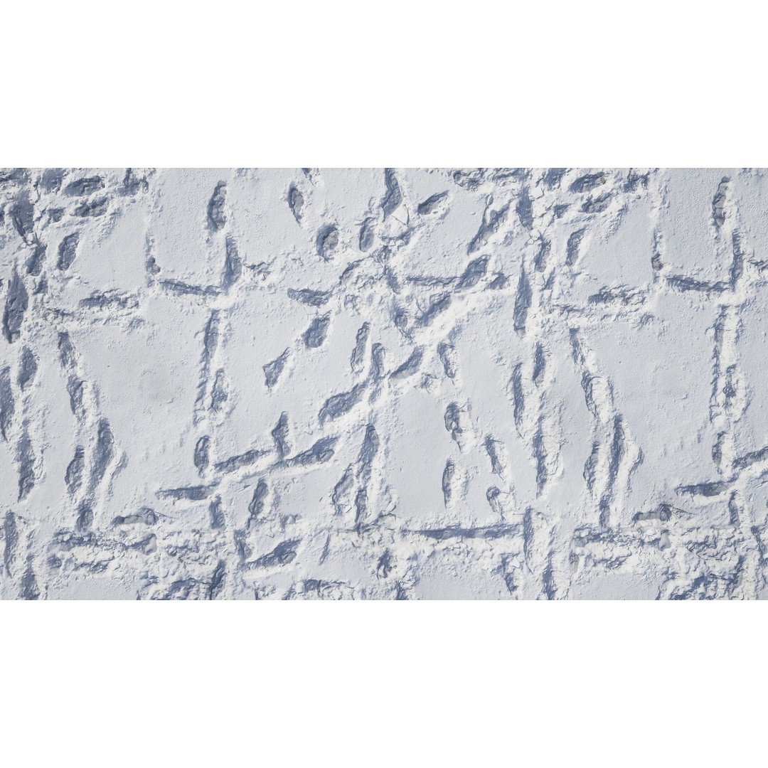 Snow Area Materials 3D Model – Low Poly PBR Textures, UE Compatible - View 3