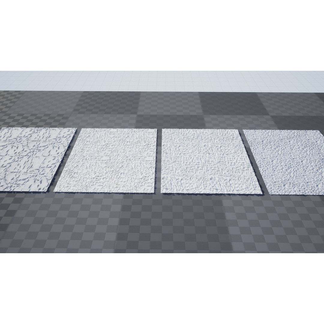 Snow Area Materials 3D Model – Low Poly PBR Textures, UE Compatible - View 5