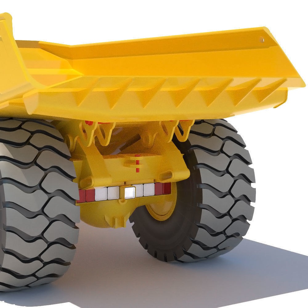 Underground Mining Truck Cat AD60 3D Model – High Poly PBR Vehicle, FBX - View 12