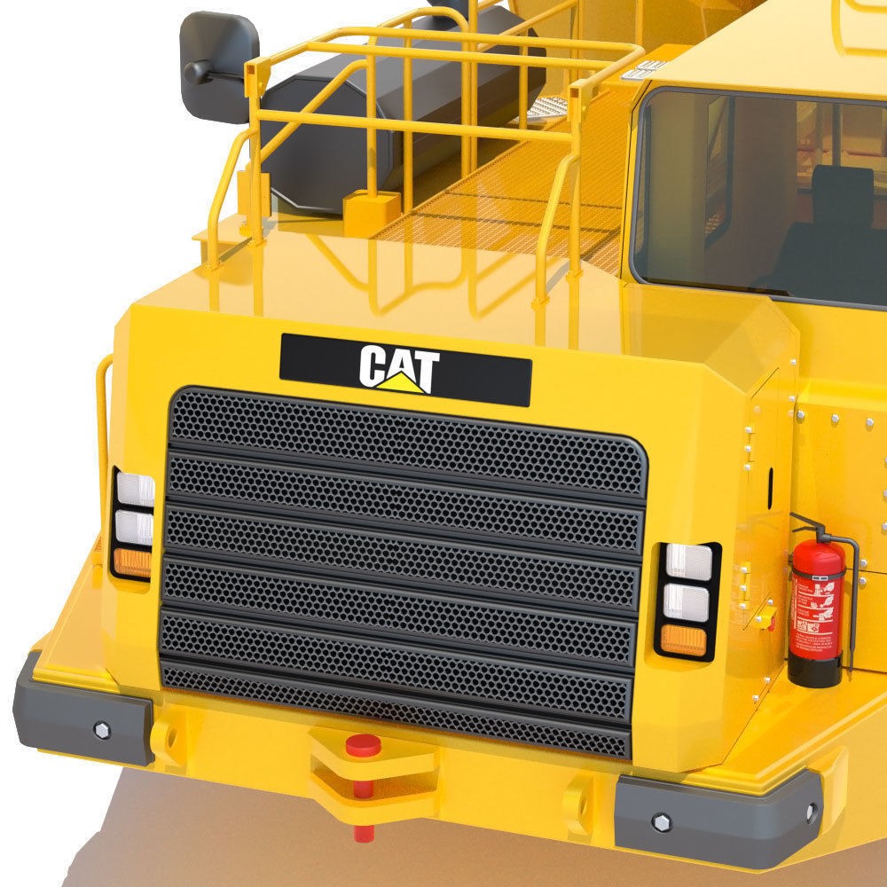 Underground Mining Truck Cat AD60 3D Model – High Poly PBR Vehicle, FBX - View 15