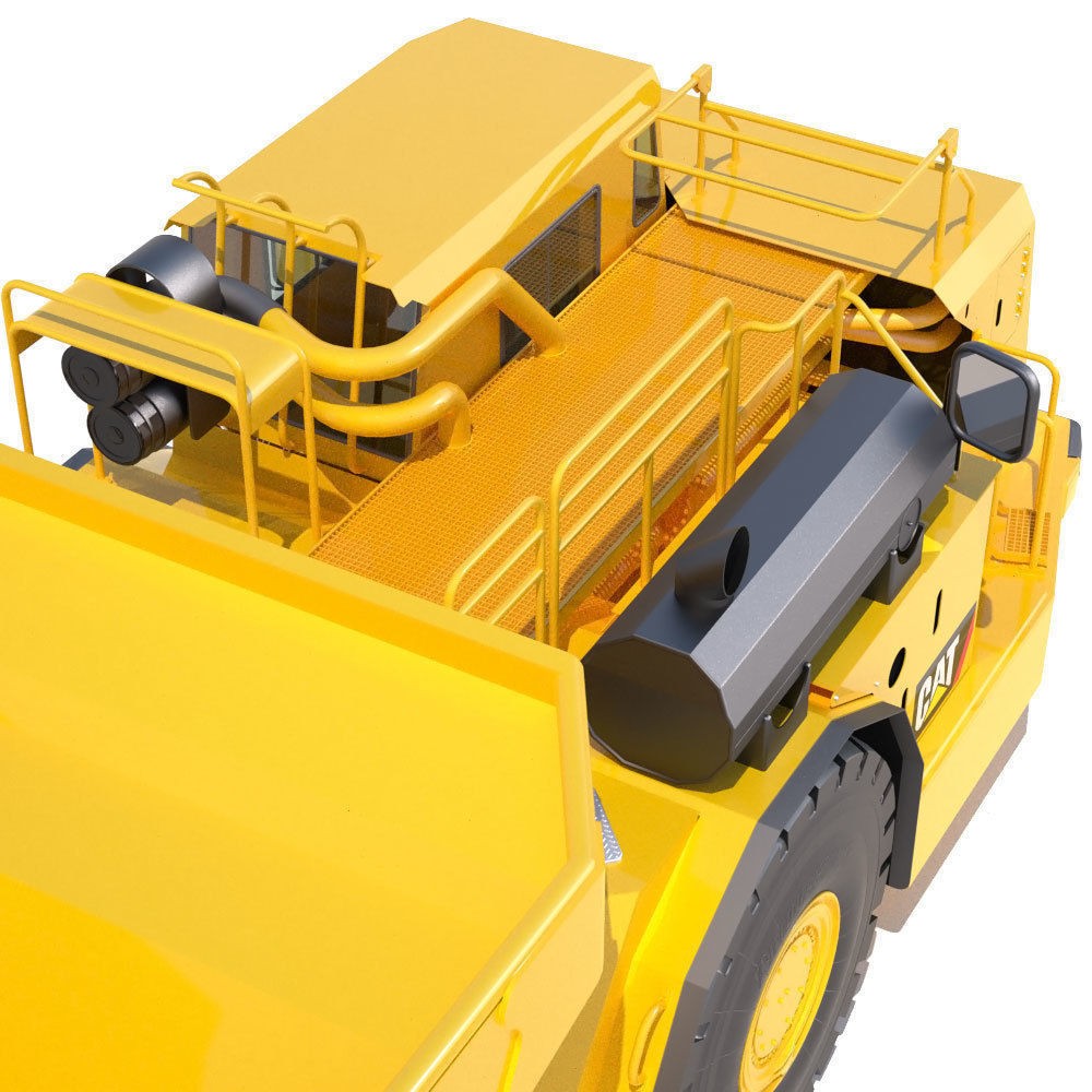 Underground Mining Truck Cat AD60 3D Model – High Poly PBR Vehicle, FBX - View 16