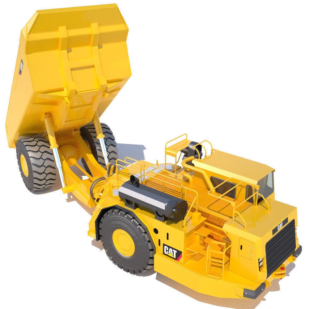 Underground Mining Truck Cat AD60 3D Model – High Poly PBR Vehicle, FBX - View 17
