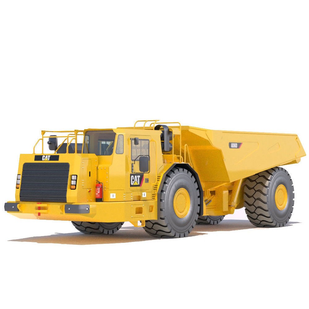 Underground Mining Truck Cat AD60 3D Model – High Poly PBR Vehicle, FBX - View 18