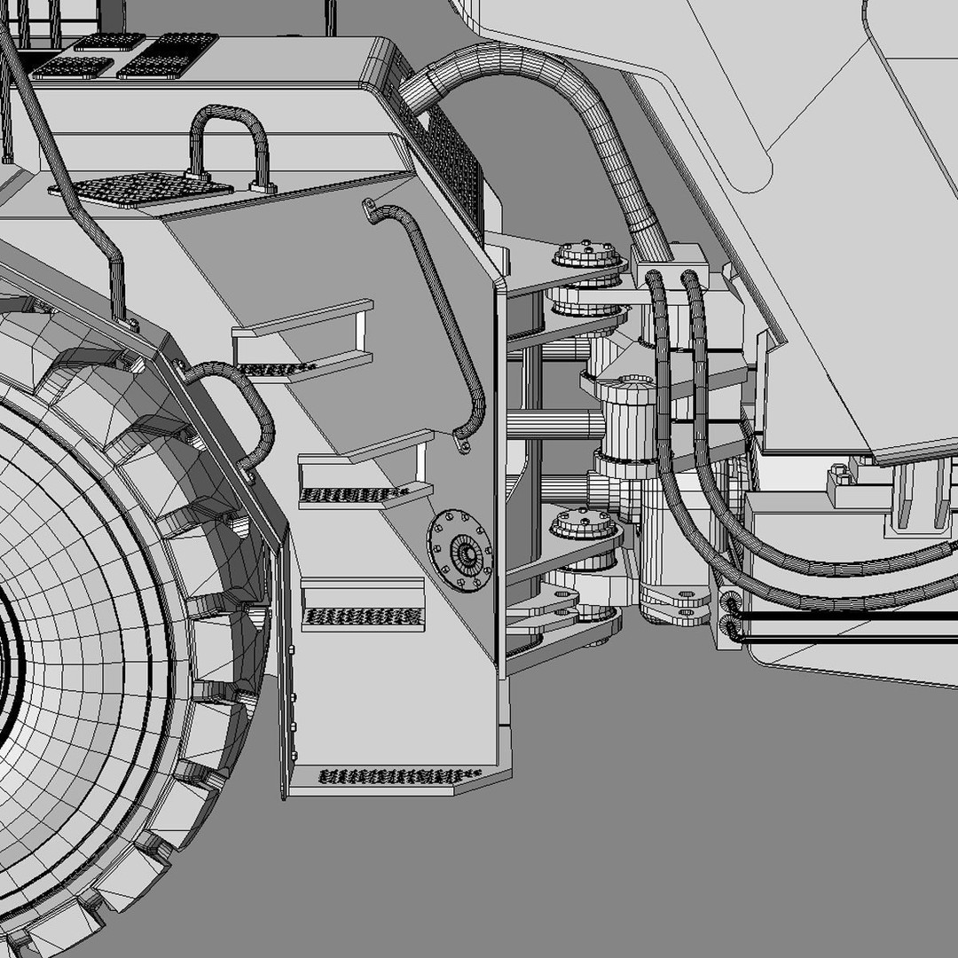 Underground Mining Truck Cat AD60 3D Model – High Poly PBR Vehicle, FBX - View 20
