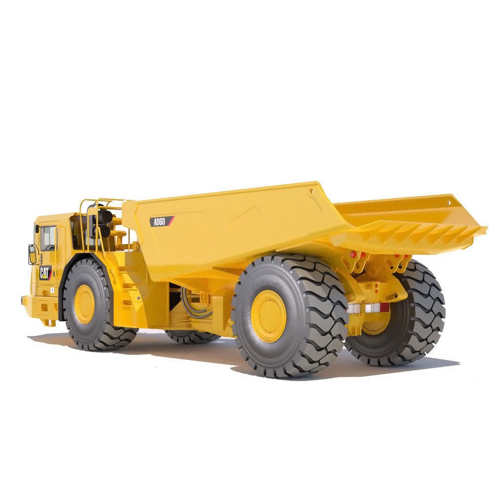 Underground Mining Truck Cat AD60 3D Model – High Poly PBR Vehicle, FBX - View 5