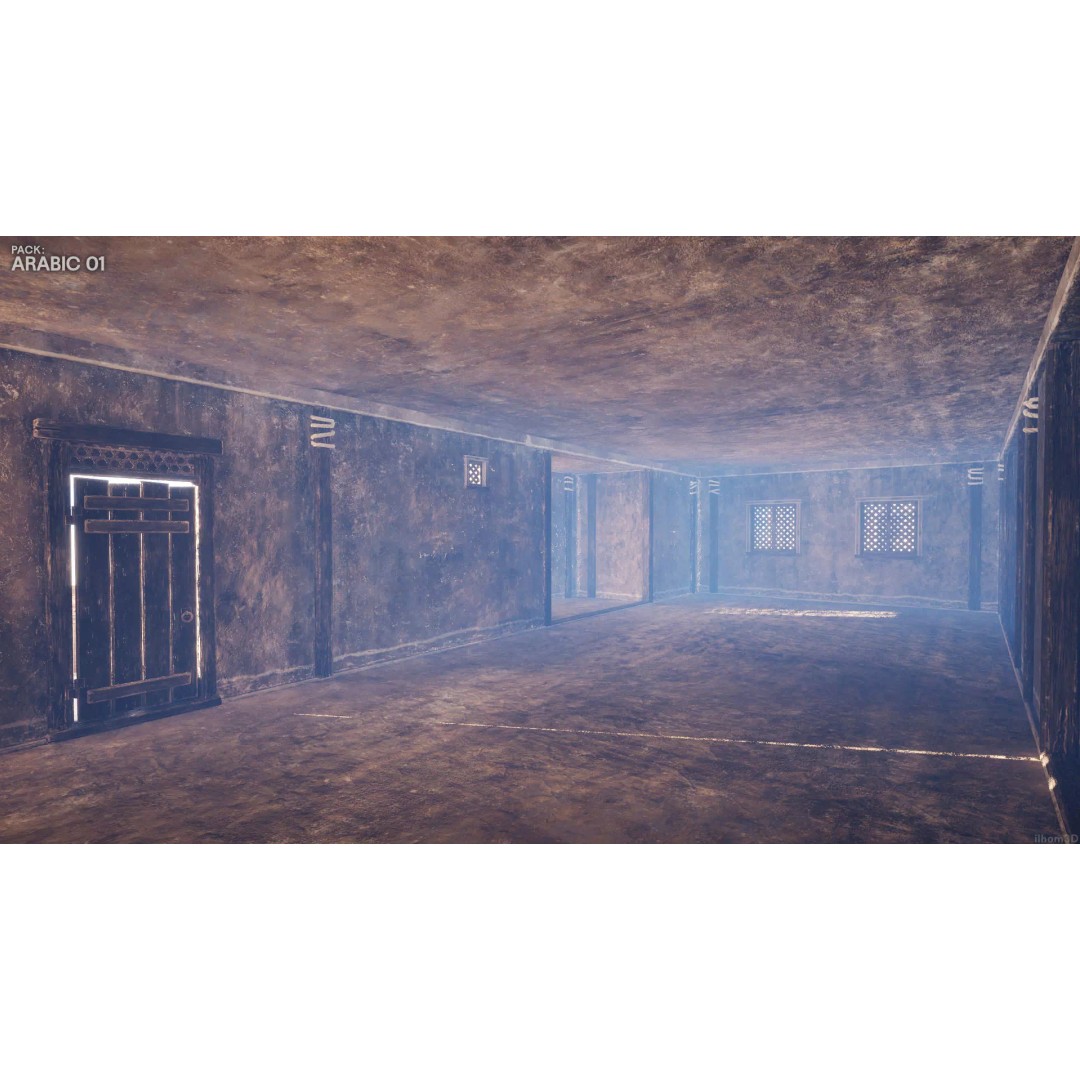 Arabic House 3D Model – Historic Low-Poly Game Asset, FBX, OBJ, Blender - View 27