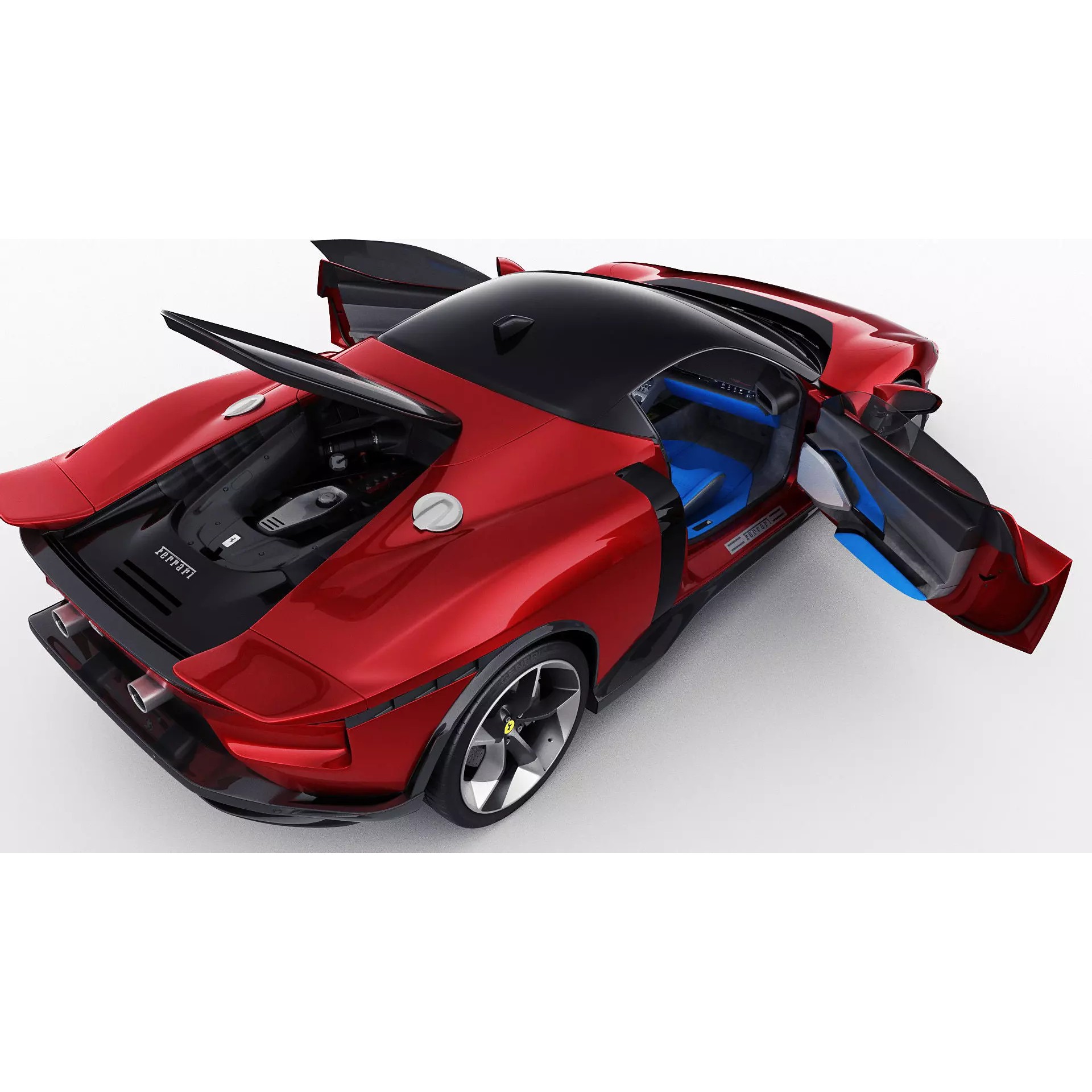 Ferrari 849 Testarossa - Detailed Game-Ready 3D Model - View 22