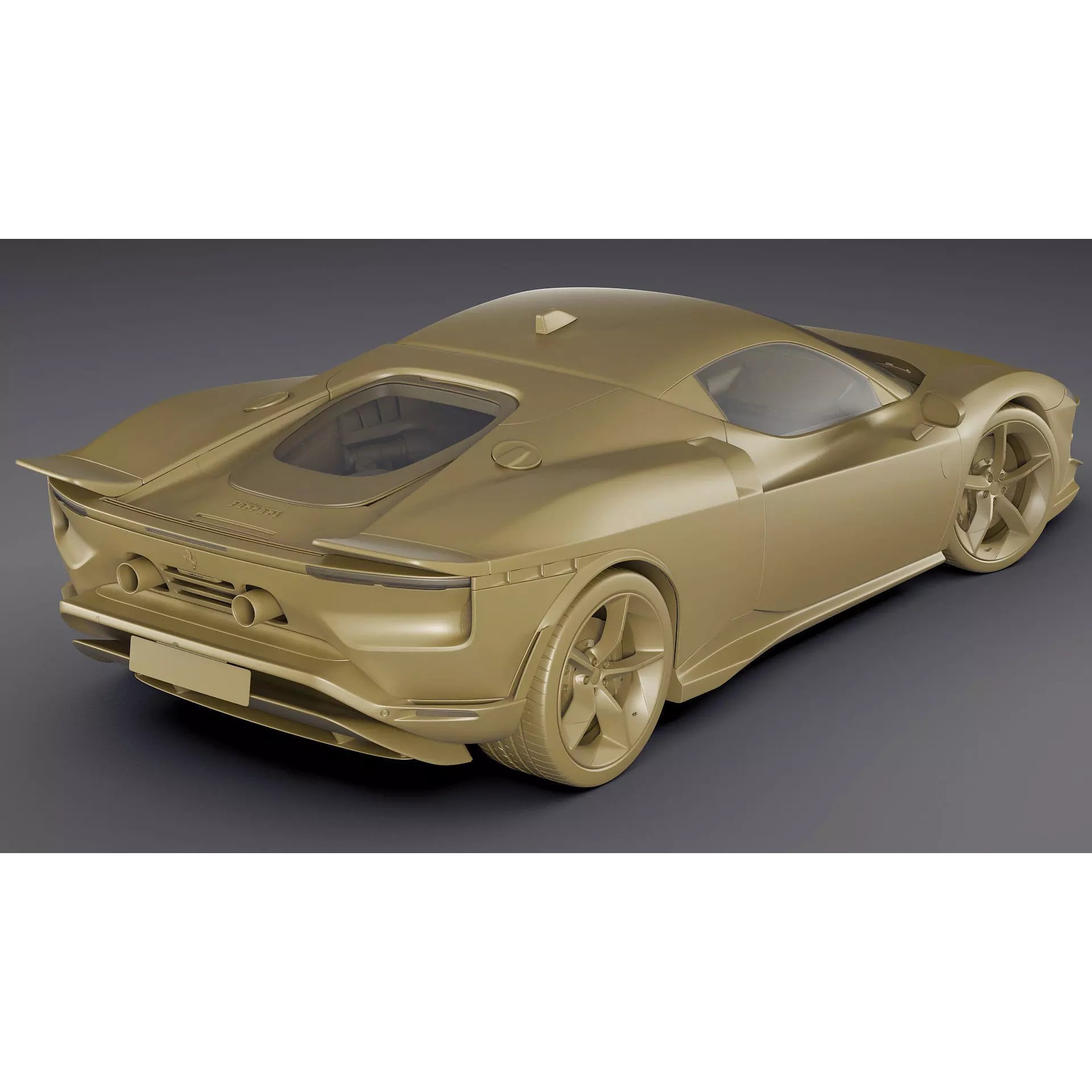 Ferrari 849 Testarossa - Detailed Game-Ready 3D Model - View 32