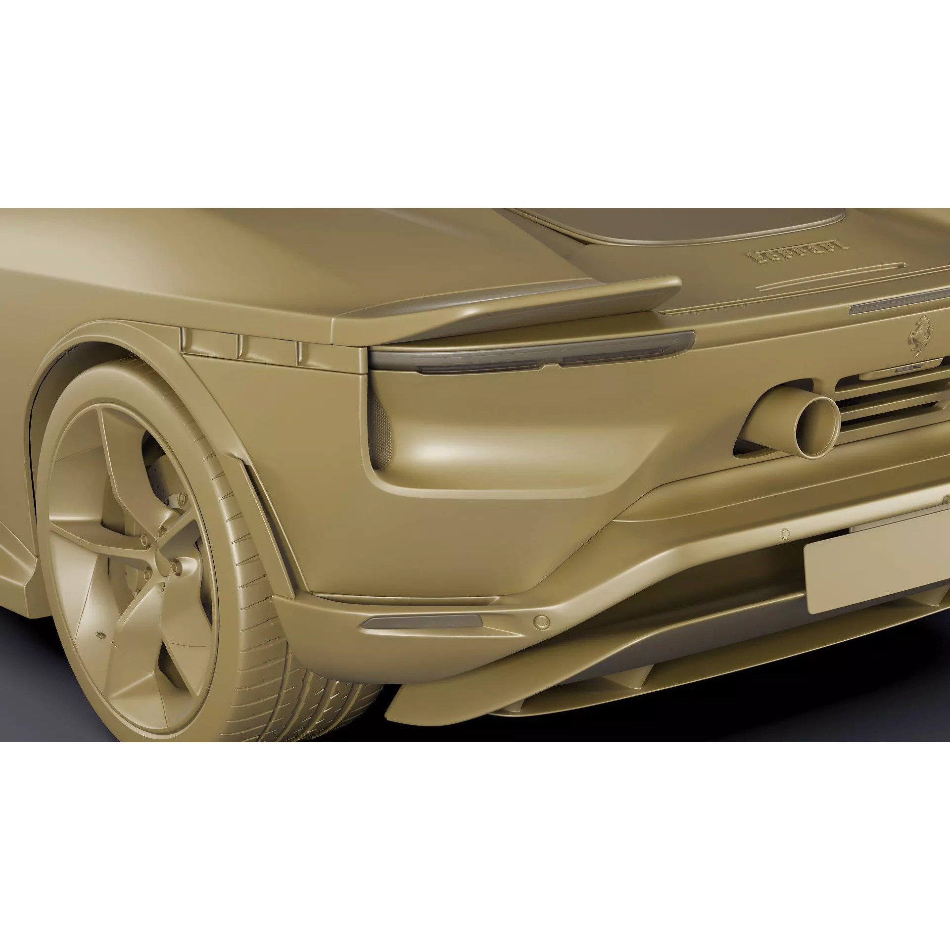 Ferrari 849 Testarossa - Detailed Game-Ready 3D Model - View 34