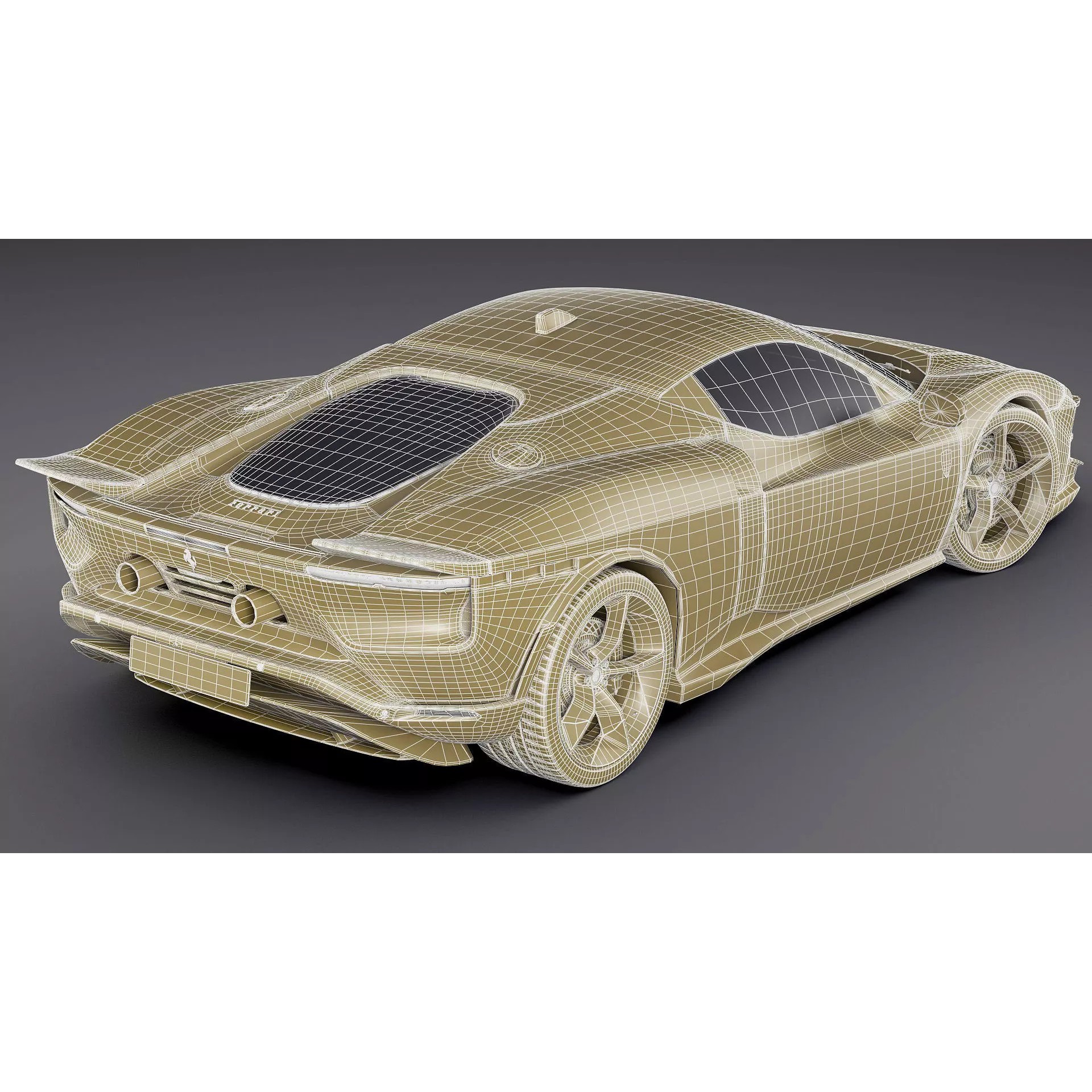 Ferrari 849 Testarossa - Detailed Game-Ready 3D Model - View 39