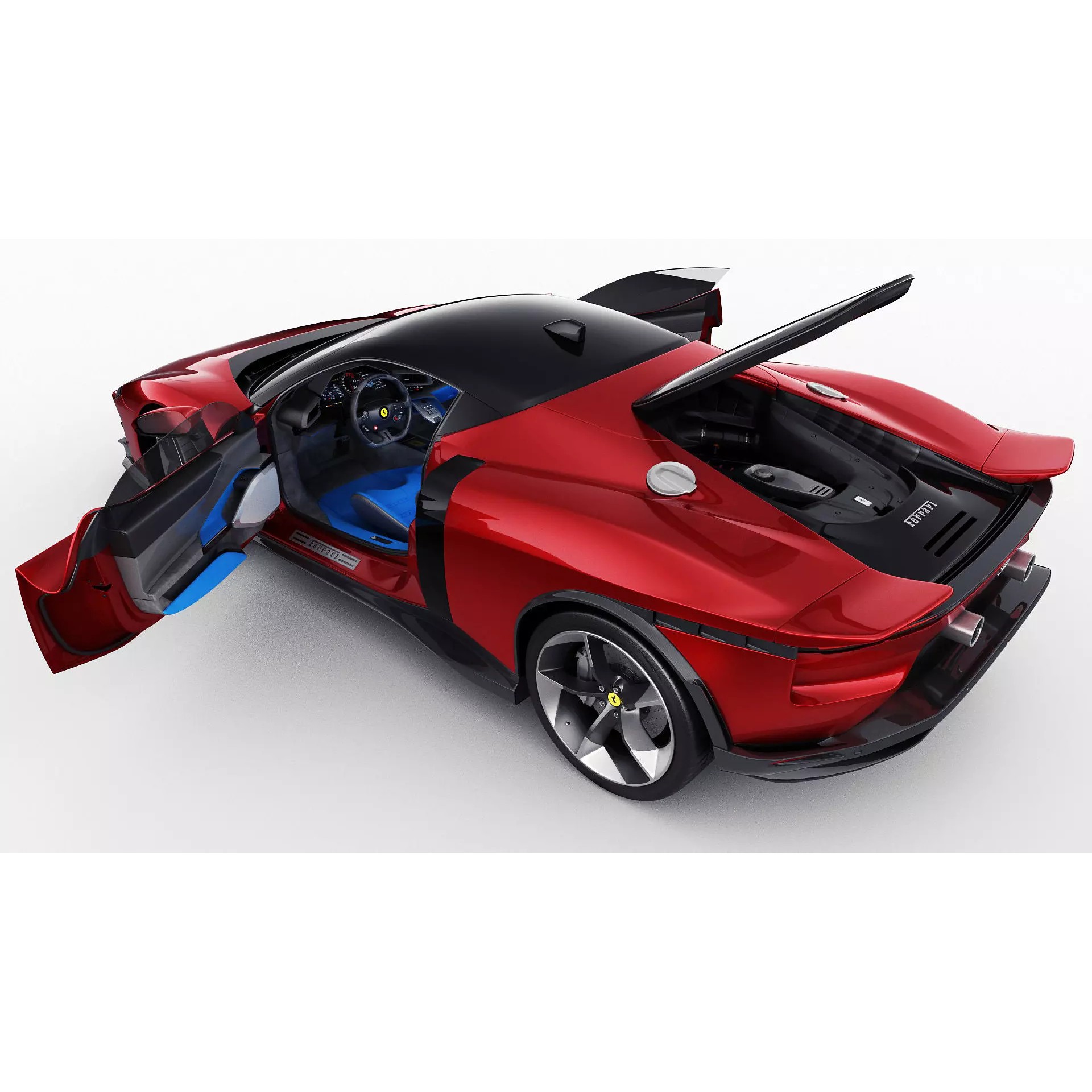 Ferrari 849 Testarossa - Detailed Game-Ready 3D Model - View 4