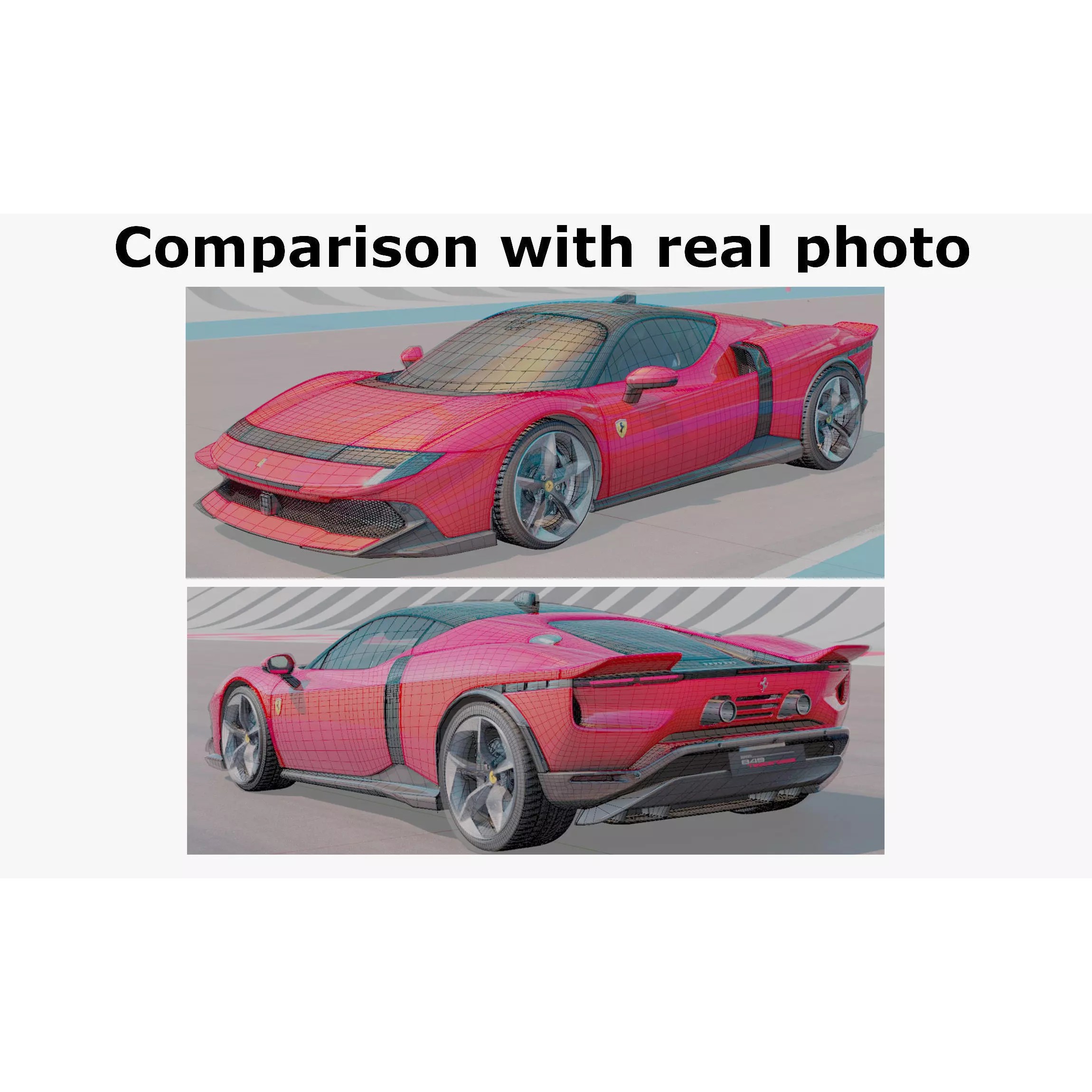 Ferrari 849 Testarossa - Detailed Game-Ready 3D Model - View 43