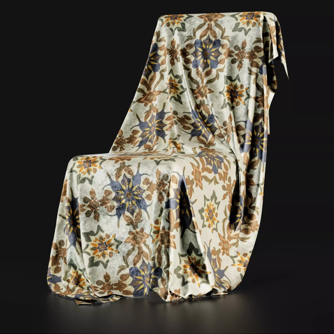 Velvet Fabric Material 3D Model – Textures for Game Art, SBSAR