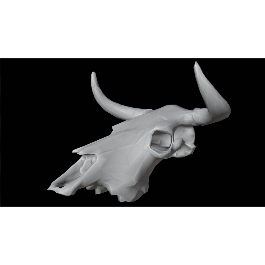 Cow Skull 3D Model – Realistic PBR Asset for Game Ready Use - View 12