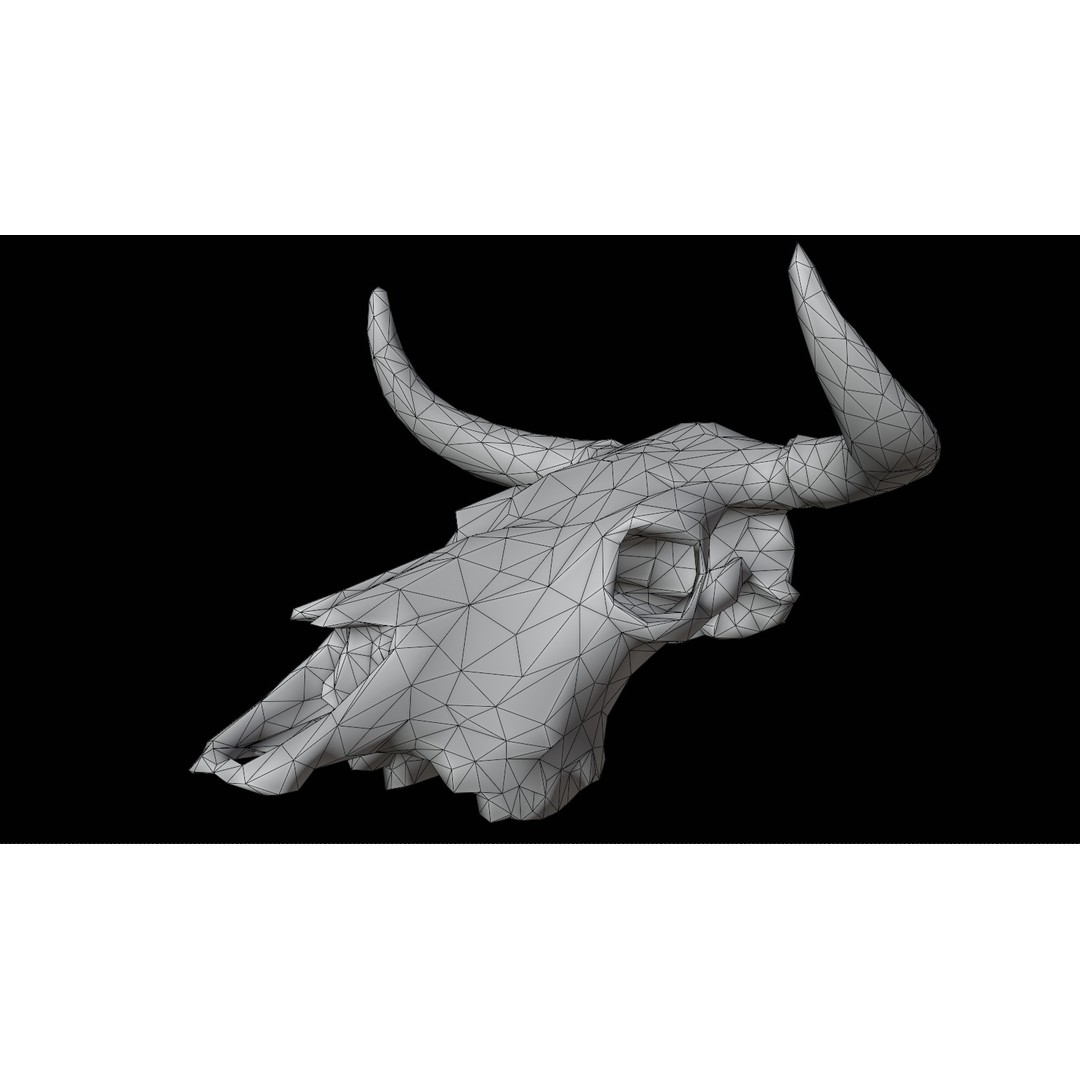 Cow Skull 3D Model – Realistic PBR Asset for Game Ready Use - View 13