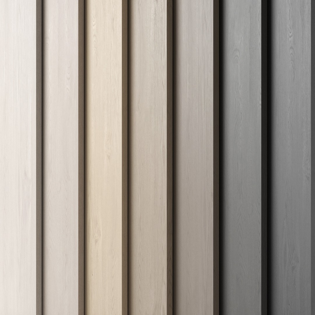 Oak Wood Material 3D Model – 7 Color Textures, PBR Formats - View 3