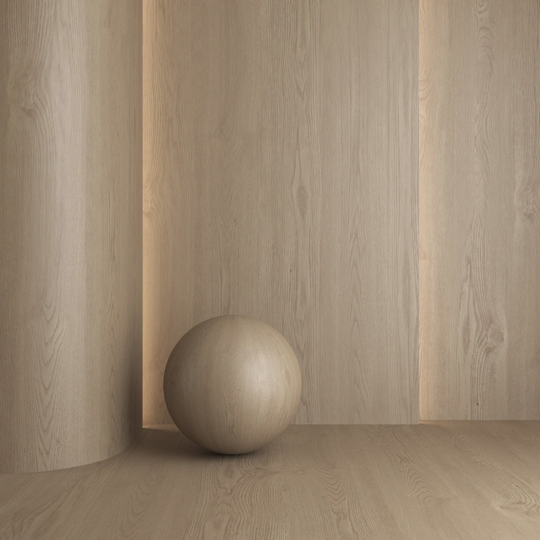 Oak Wood Material 3D Model – 7 Color Textures, PBR Formats - View 6