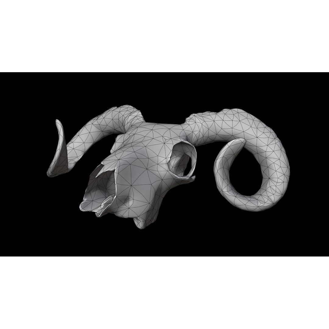 Ram Skull 3D Model – Realistic PBR Asset, Game-Ready FBX