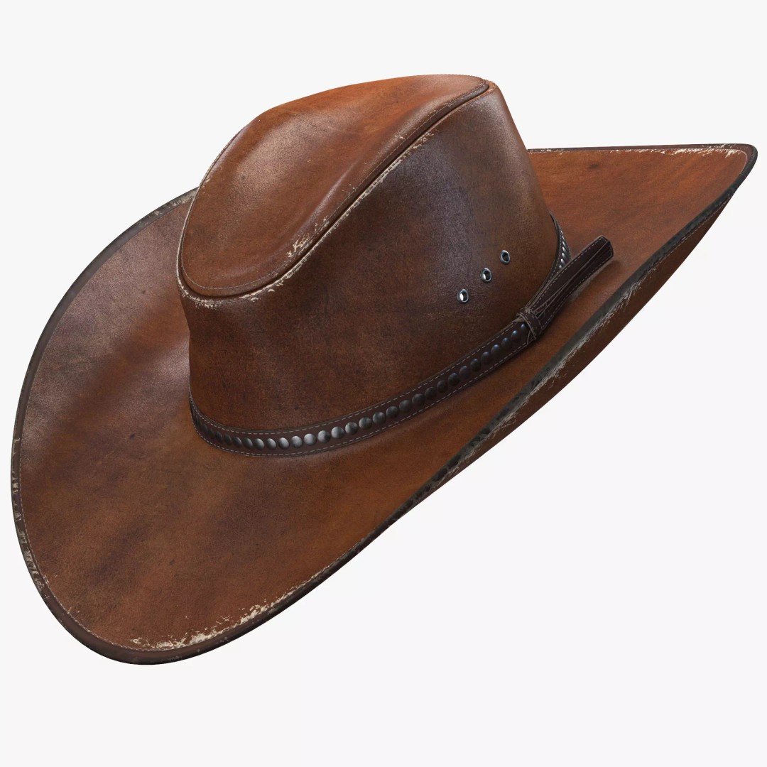 Cowboy Hat 3D Model – Realistic PBR Textured Headwear, FBX/OBJ - View 2