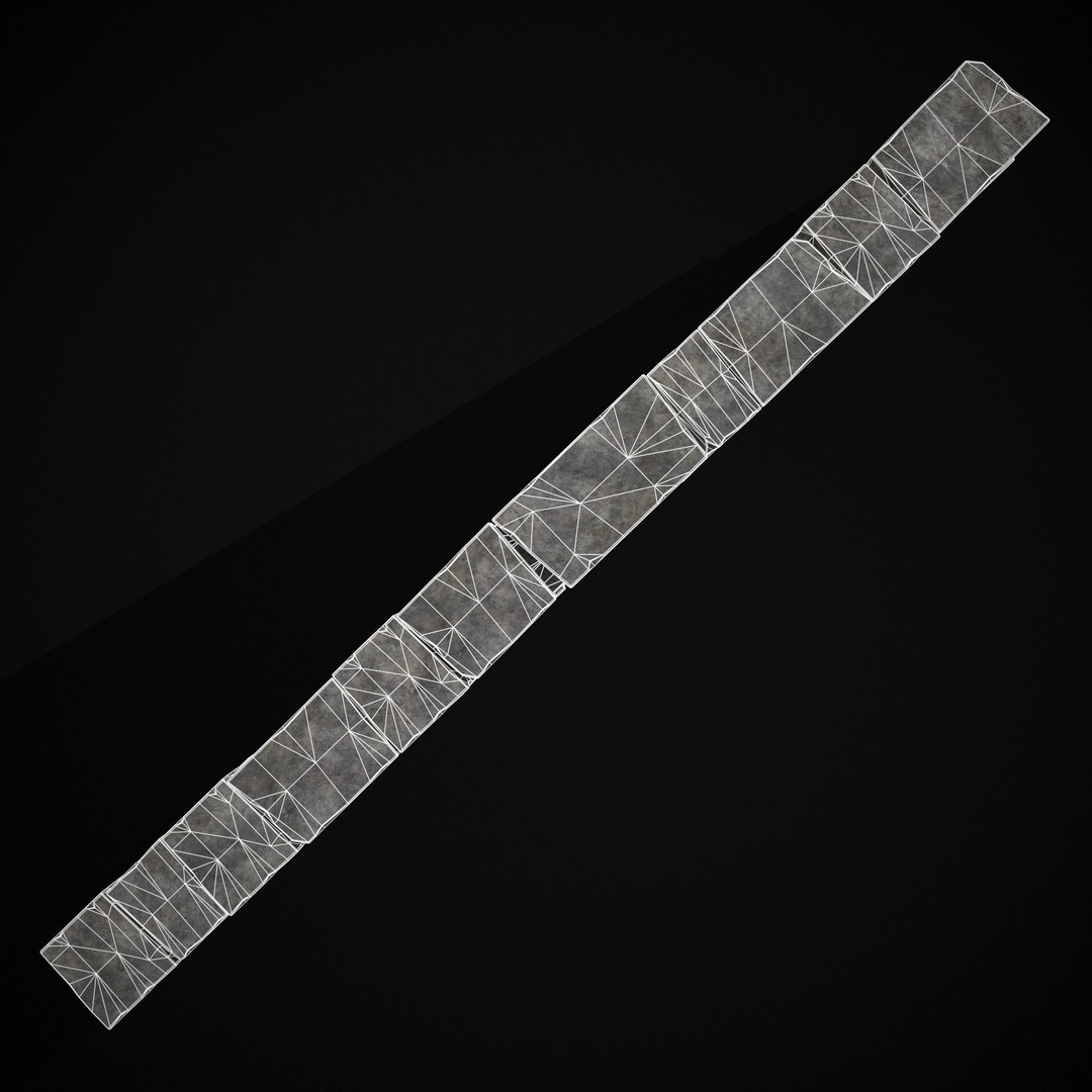 Medieval Cut Brick Wall 3D Model – Low Poly Game Asset, FBX, PBR Textures - View 31