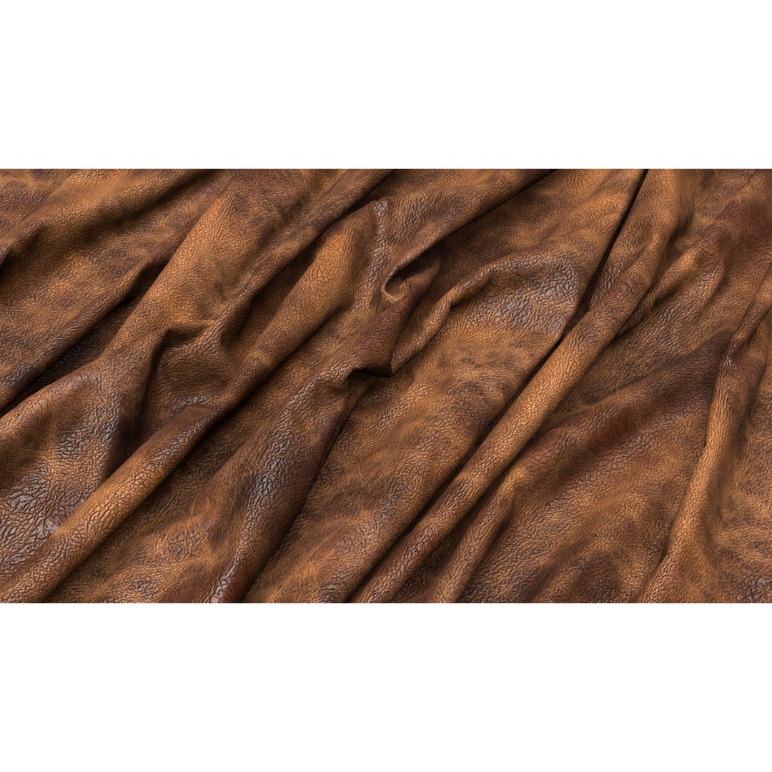 Leather PBR Texture 3D Model – 4K Seamless PNG Textures - View 6
