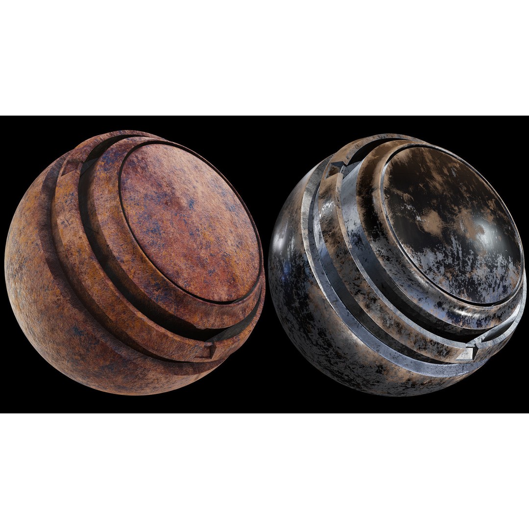 40 Metal Smart Material Textures 3D Model – PBR Customizable Assets - View 10