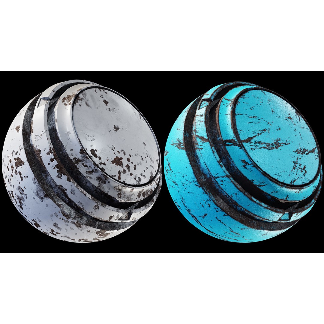 40 Metal Smart Material Textures 3D Model – PBR Customizable Assets - View 11