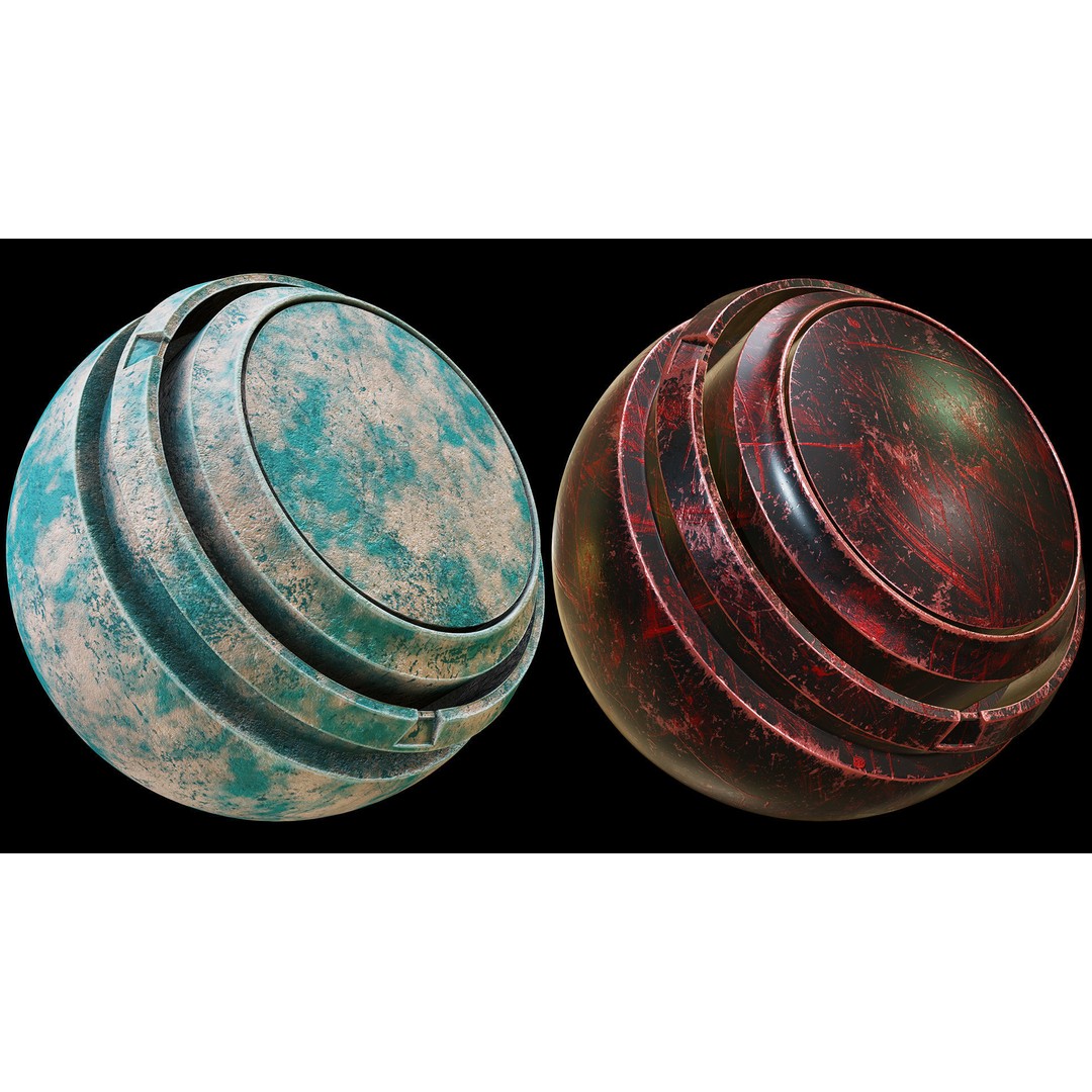 40 Metal Smart Material Textures 3D Model – PBR Customizable Assets - View 12