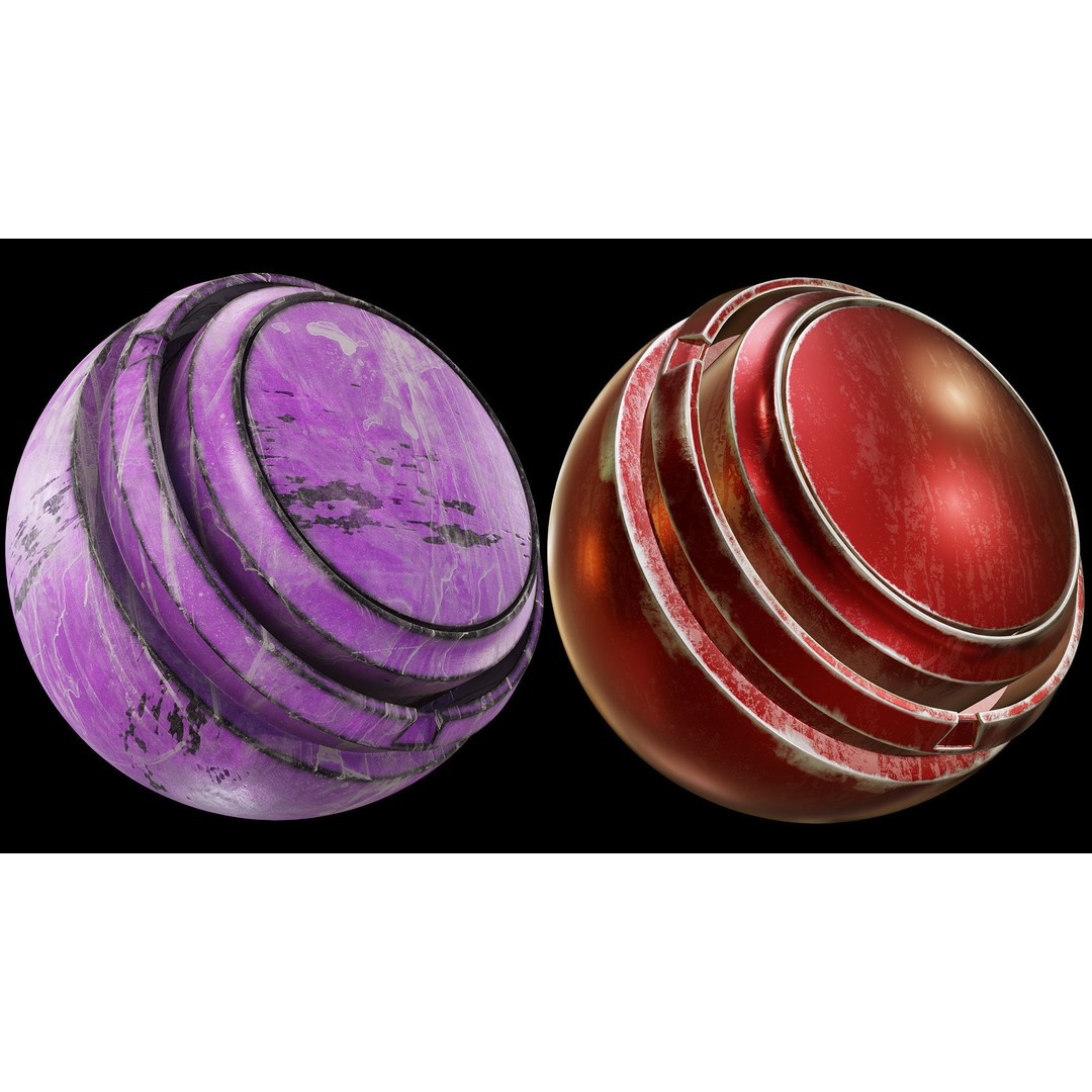 40 Metal Smart Material Textures 3D Model – PBR Customizable Assets - View 17