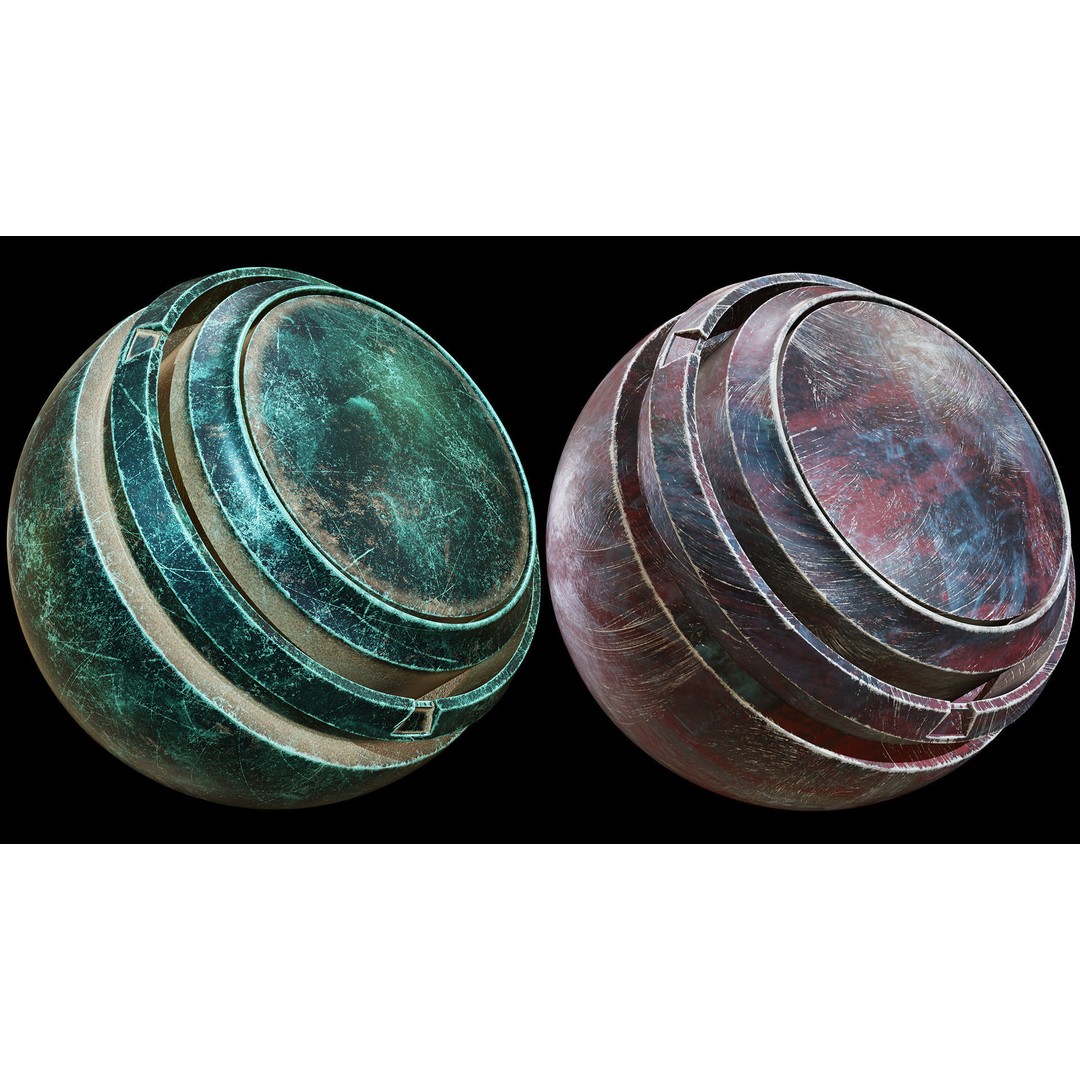 40 Metal Smart Material Textures 3D Model – PBR Customizable Assets - View 19