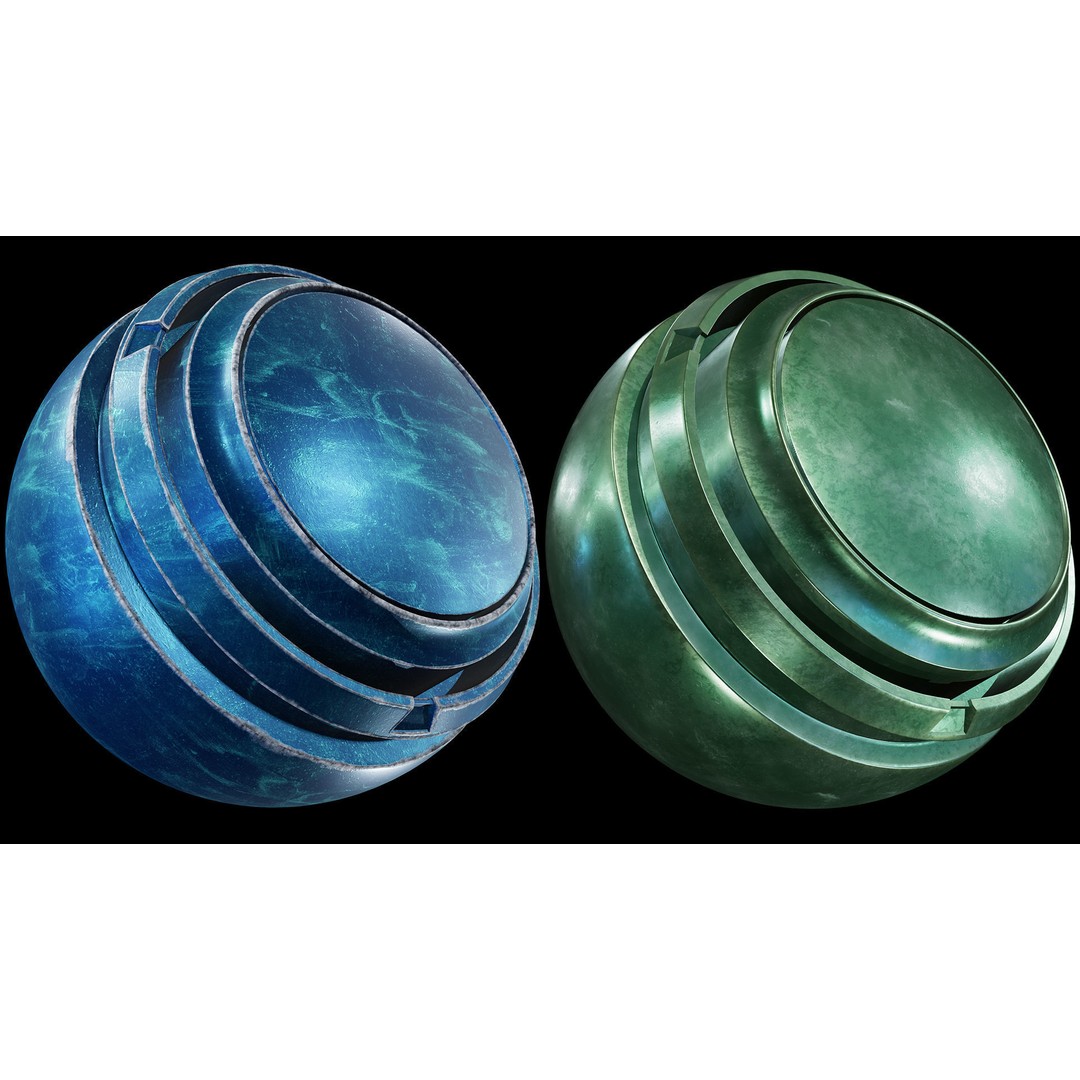 40 Metal Smart Material Textures 3D Model – PBR Customizable Assets - View 23