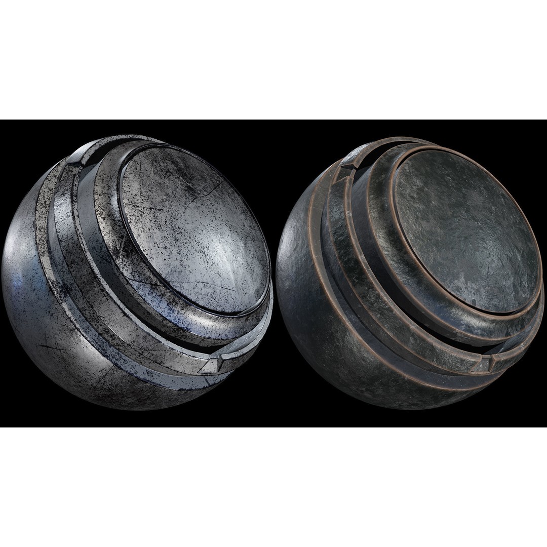 40 Metal Smart Material Textures 3D Model – PBR Customizable Assets - View 24