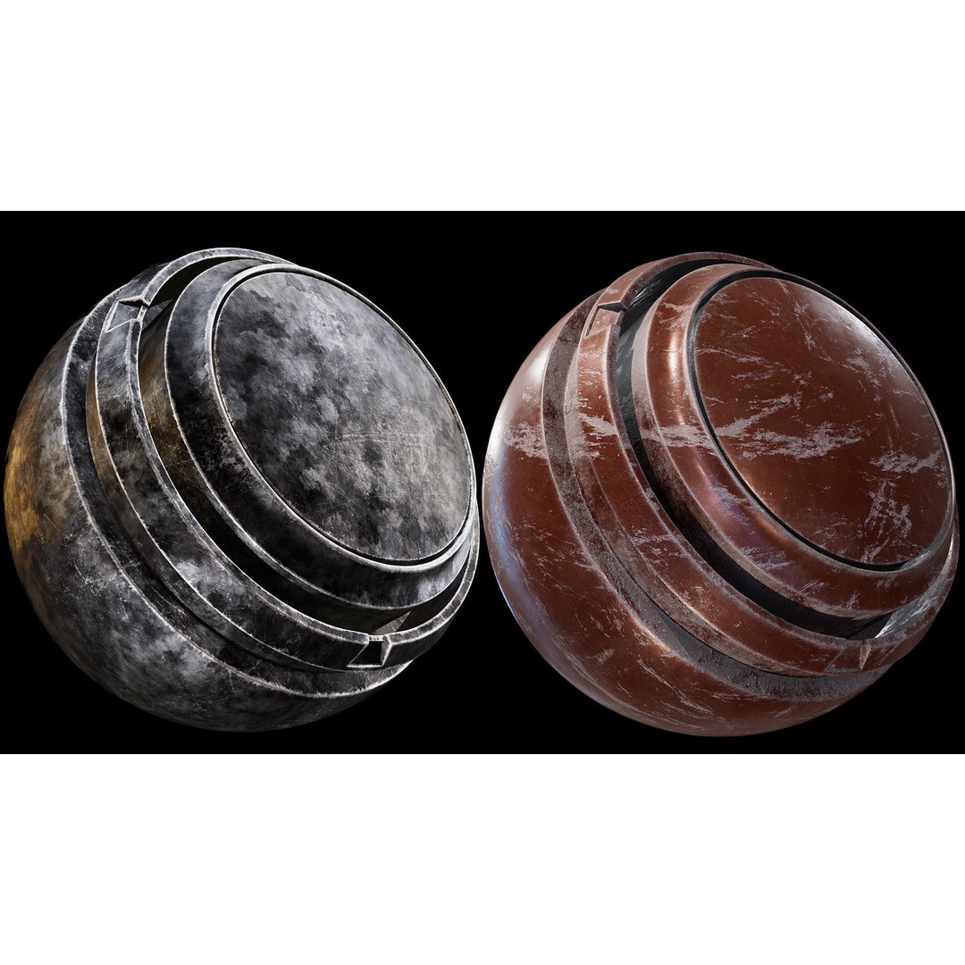 40 Metal Smart Material Textures 3D Model – PBR Customizable Assets - View 25