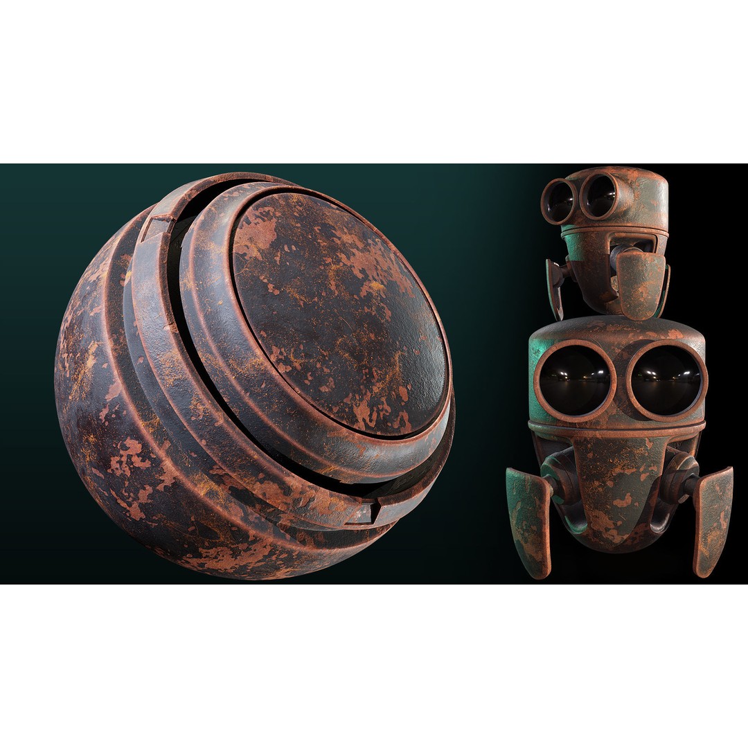 40 Metal Smart Material Textures 3D Model – PBR Customizable Assets - View 6