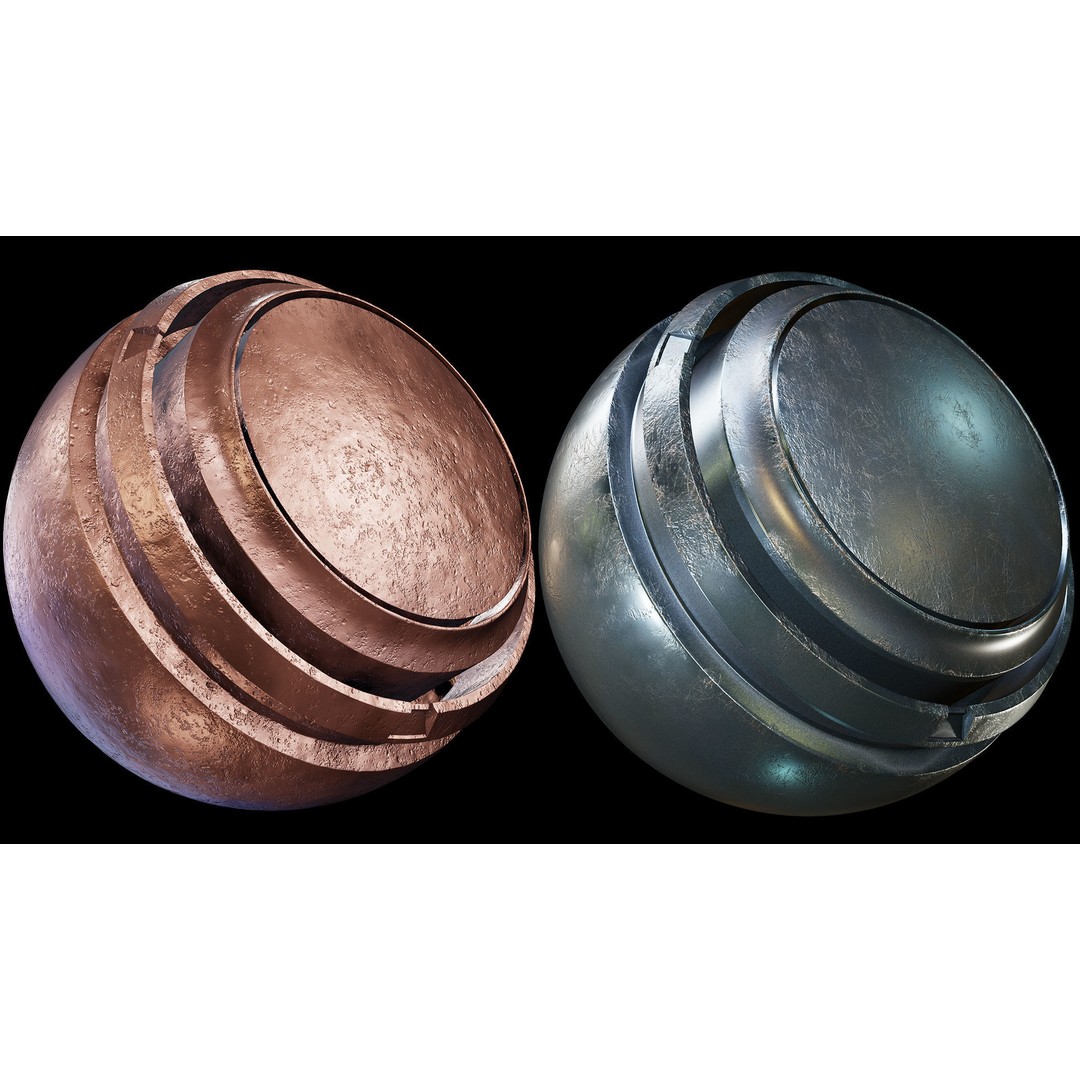 40 Metal Smart Material Textures 3D Model – PBR Customizable Assets - View 8