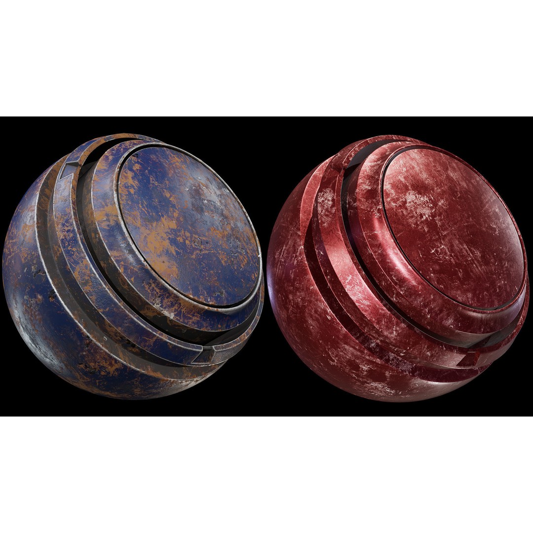 40 Metal Smart Material Textures 3D Model – PBR Customizable Assets - View 9