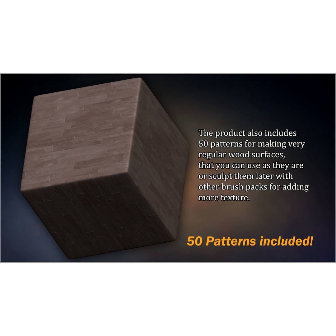 Wood and Bark 3D Model – ZBrush Brushes, Alphas & Patterns - View 13