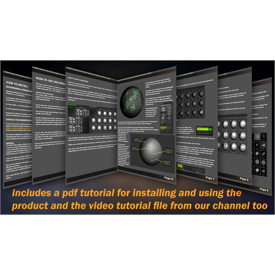 Wood and Bark 3D Model – ZBrush Brushes, Alphas & Patterns - View 17