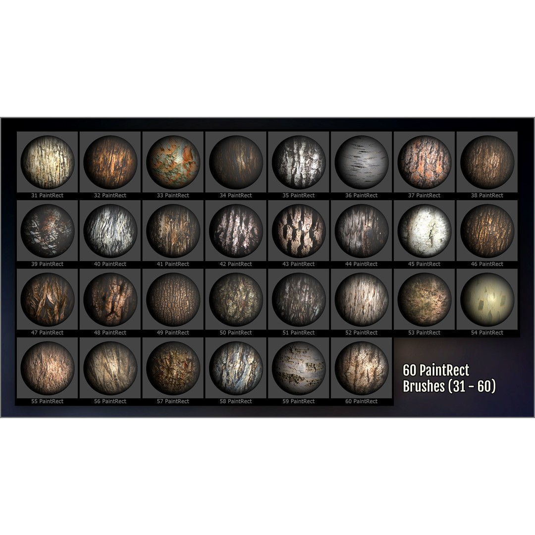 Wood and Bark 3D Model – ZBrush Brushes, Alphas & Patterns - View 5