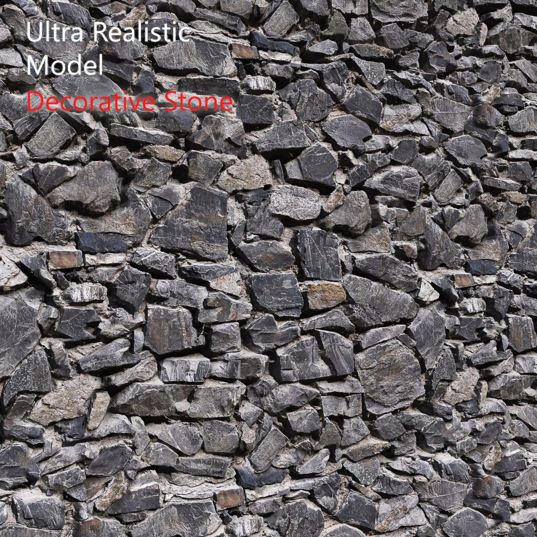 Ultra Realistic Stone Wall 3D Model – Decorative PBR Textures, FBX - View 2