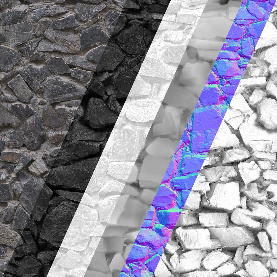 Ultra Realistic Stone Wall 3D Model – Decorative PBR Textures, FBX - View 8