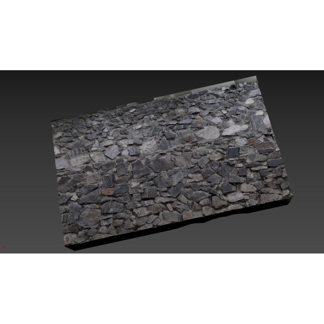Ultra Realistic Stone Wall 3D Model – Decorative PBR Textures, FBX - View 9
