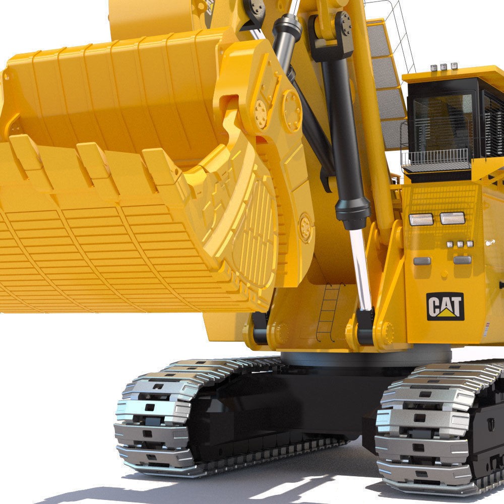 Mining Excavator Cat 6090 FS 3D Model – High Poly PBR Asset, FBX - View 15