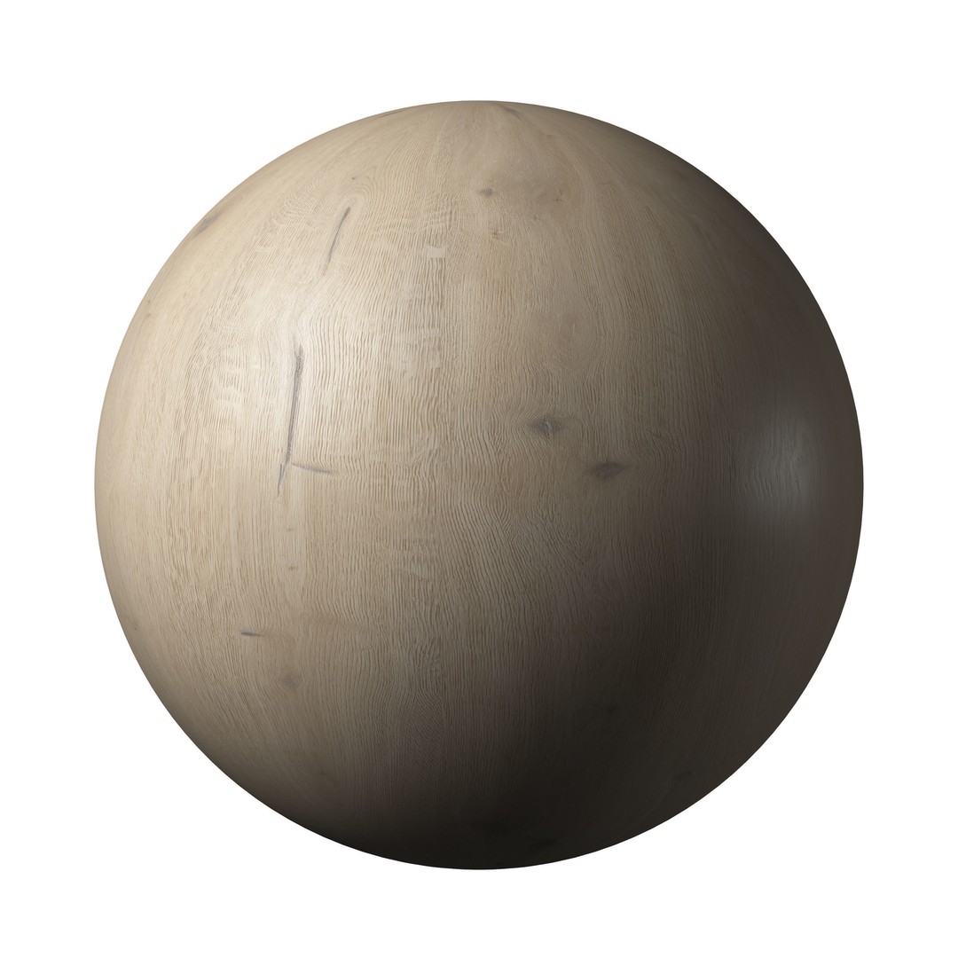Oak Wood Materials 3D Model – PBR Textures, 8192x8192 Resolution - View 3