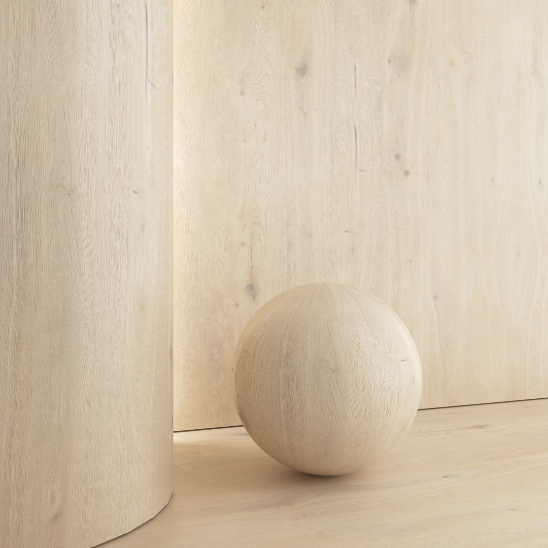 Oak Wood Materials 3D Model – PBR Textures, 8192x8192 Resolution - View 7