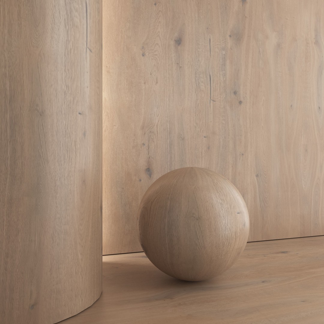 Oak Wood Materials 3D Model – PBR Textures, 8192x8192 Resolution - View 9