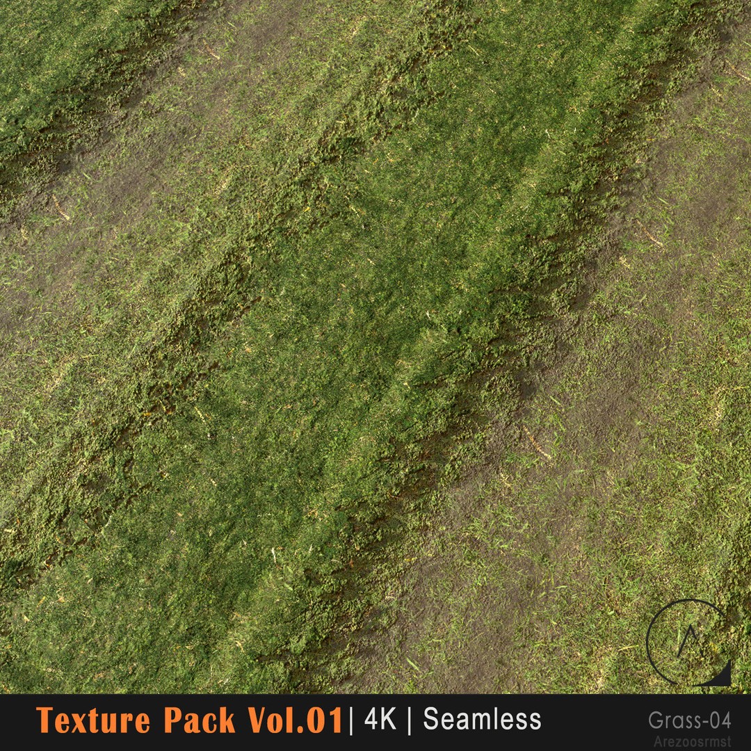 Grass Texture Pack 3D Model – 10 Types of PBR Seamless Textures, 4K - View 10