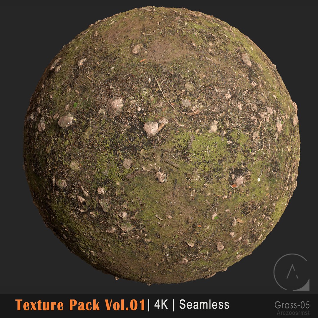 Grass Texture Pack 3D Model – 10 Types of PBR Seamless Textures, 4K - View 13