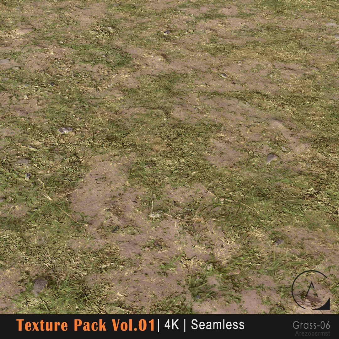 Grass Texture Pack 3D Model – 10 Types of PBR Seamless Textures, 4K - View 14