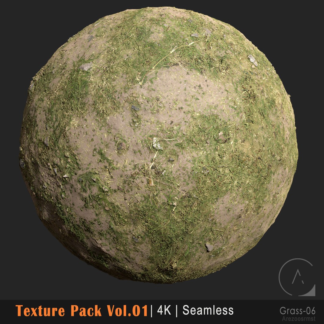 Grass Texture Pack 3D Model – 10 Types of PBR Seamless Textures, 4K - View 15